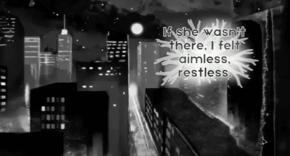 Hints at a deeper meaning in visual novel I woke up next to you again