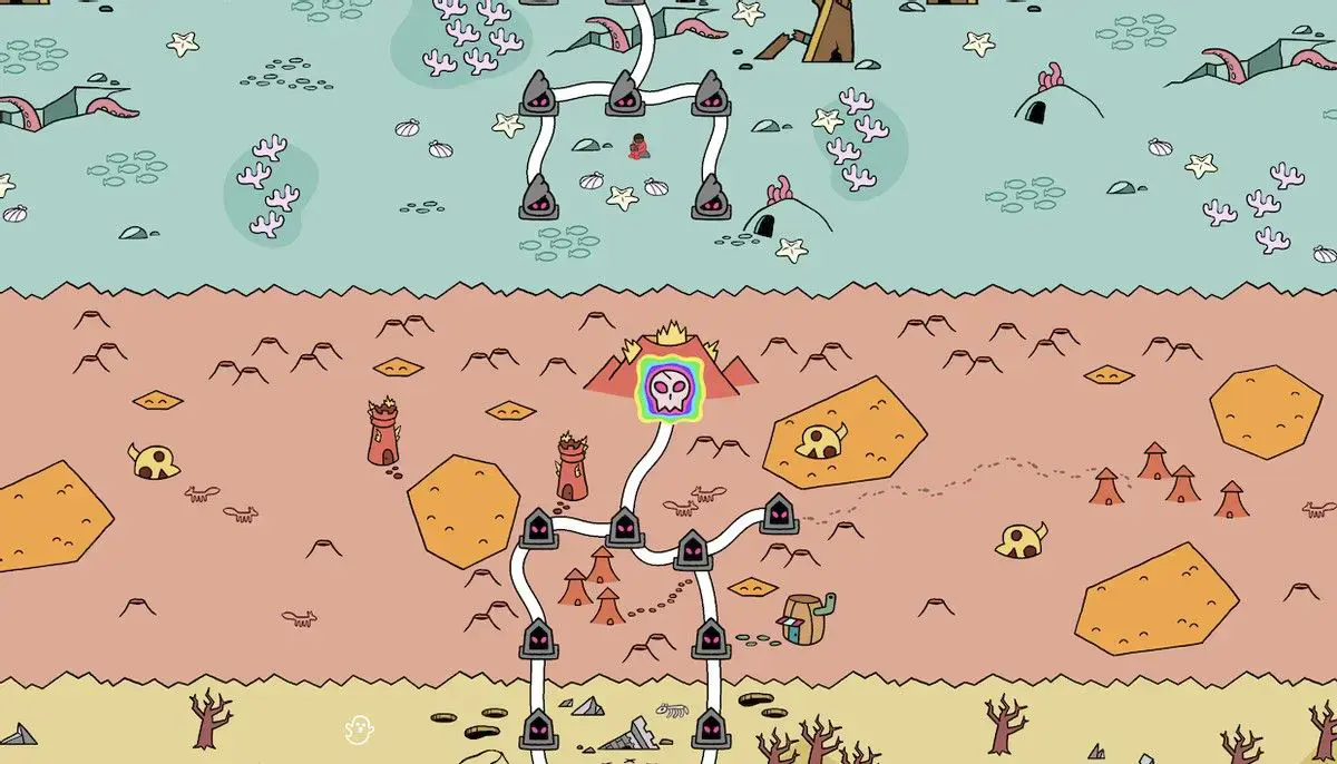 Card of Darkness map of levels