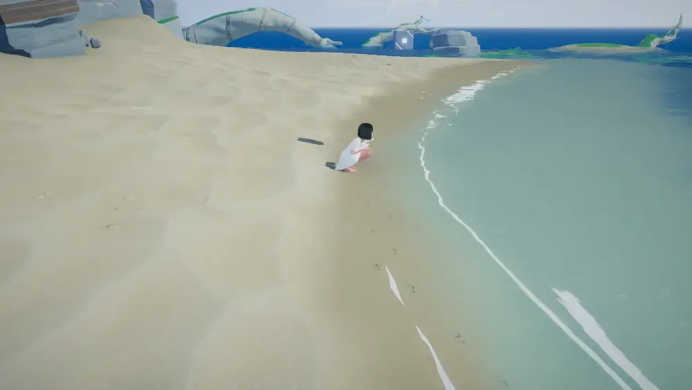 Maya on the beautiful beach