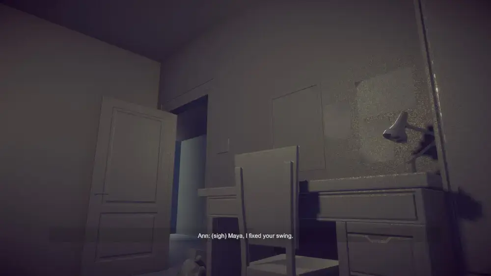 A flashback into the past when Maya's swing was fixed