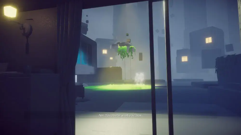 View of the swing outside the door