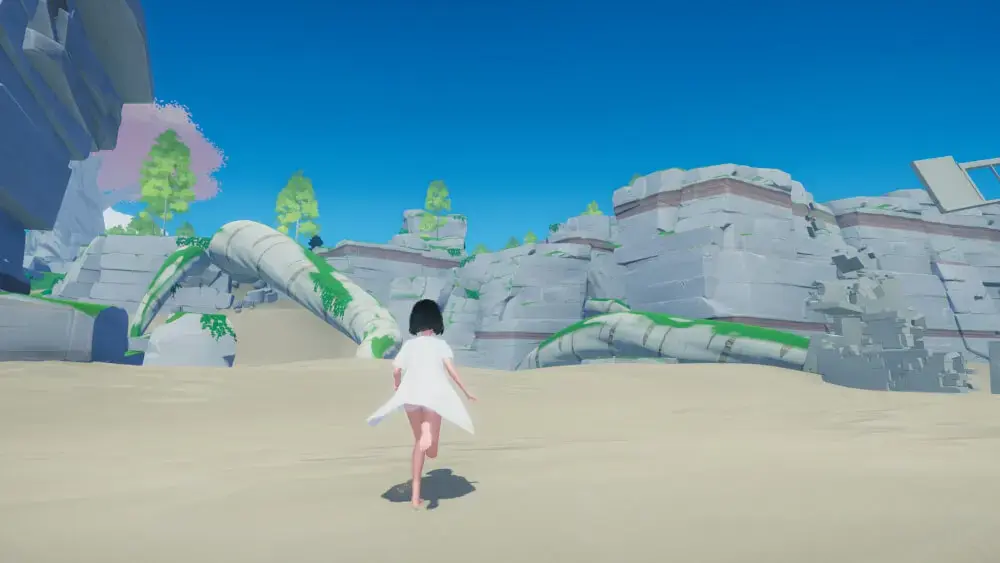 Maya running around in the open world