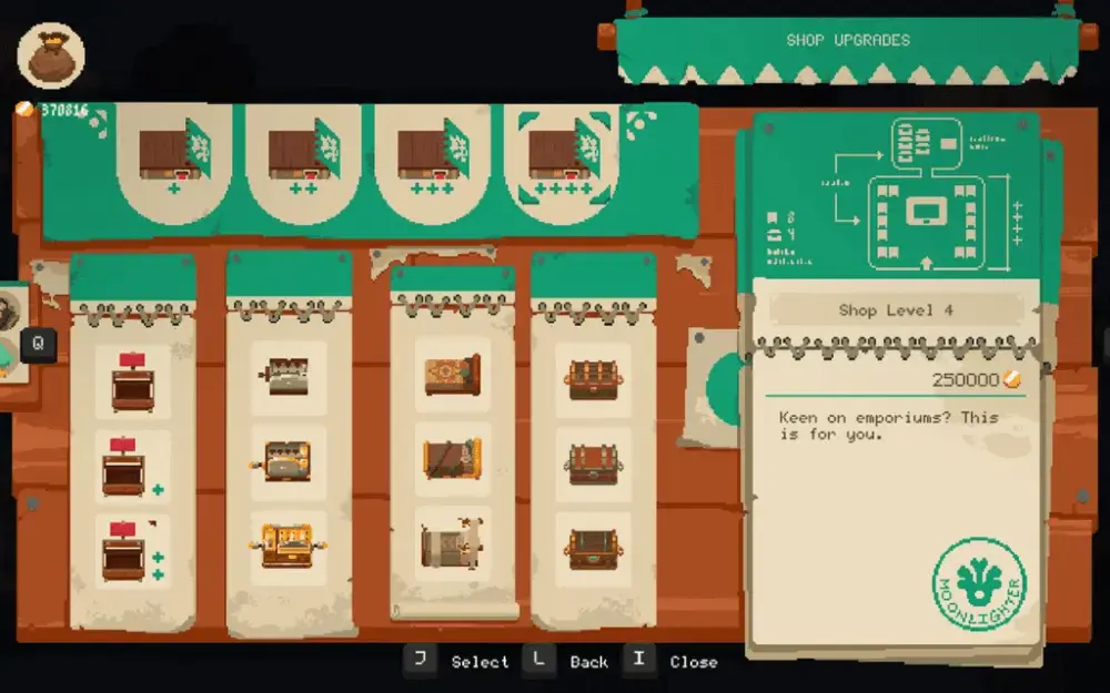 Moonlighter shop upgrades