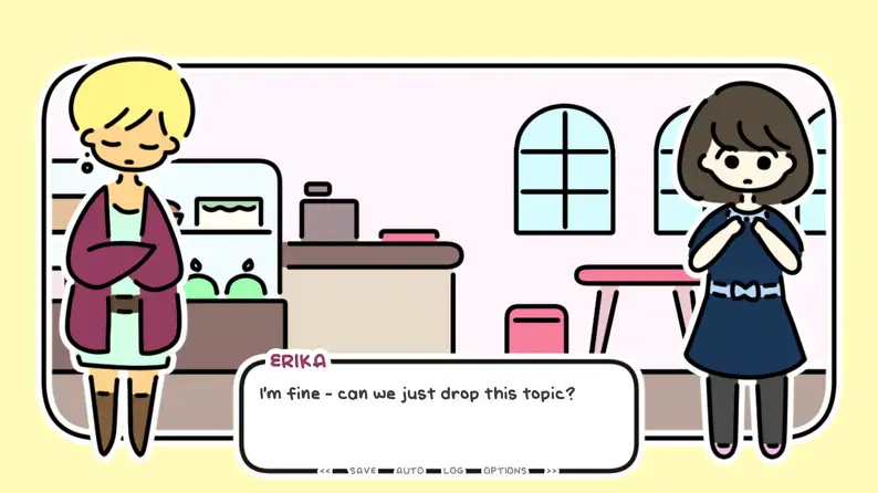 Erika saying to Haru that she is fine
