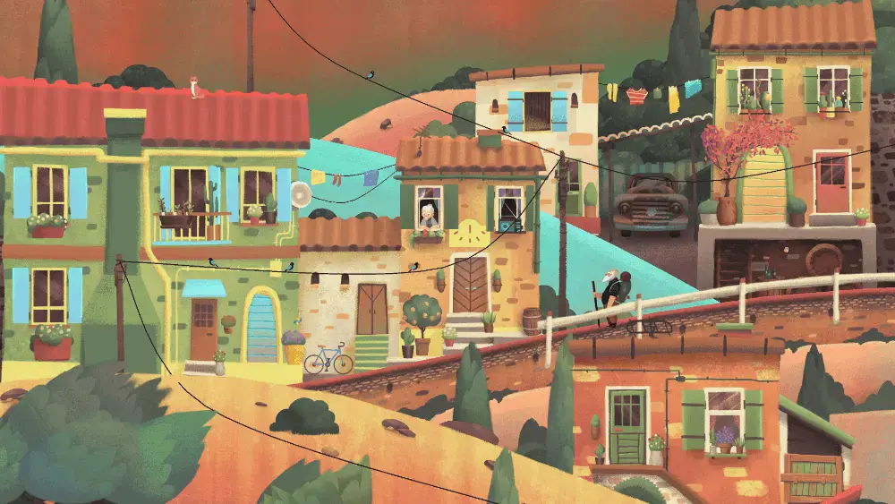 Town in Old Man's Journey