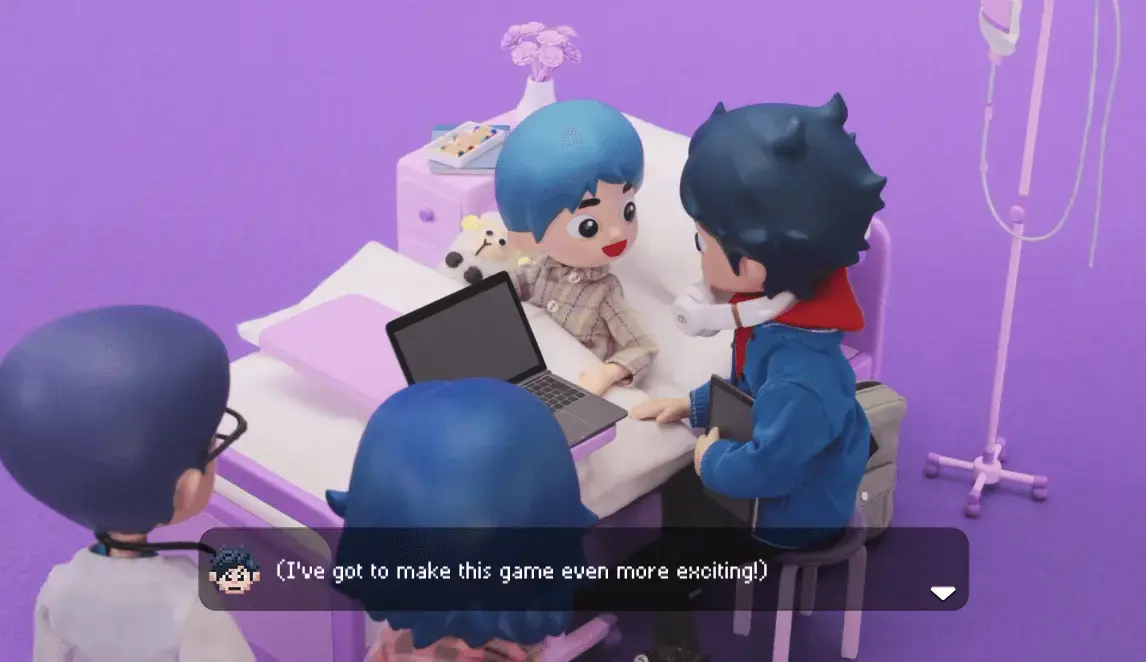 Takeshi being motivated by Hiroshi to improve his game and make it more exciting