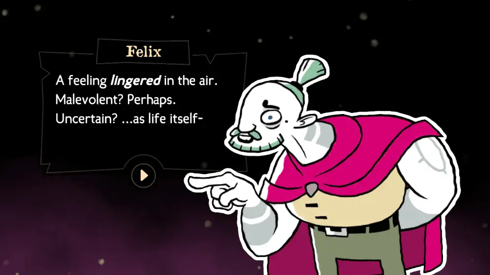 Felix Fellow telling a story